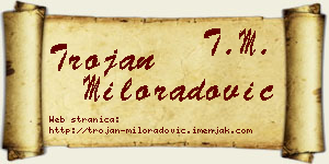 Trojan Miloradović vizit kartica
